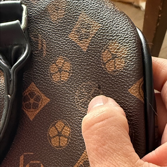 Brown Patterned Handbag - Picture 7 of 7